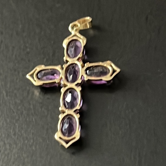 Vintage 14k Amethyst pendant - Picture 2 of 5